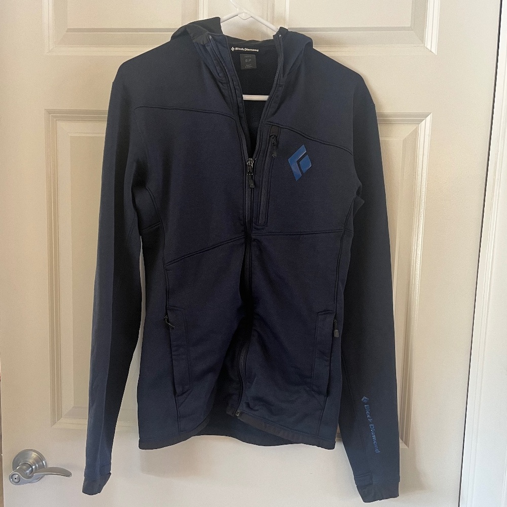 Black Diamond zip fleece hoodie, Men's size S